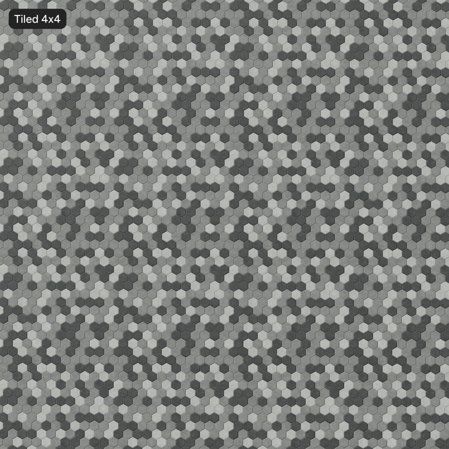 Hexagonal Paver Texture, Grey Monochrome