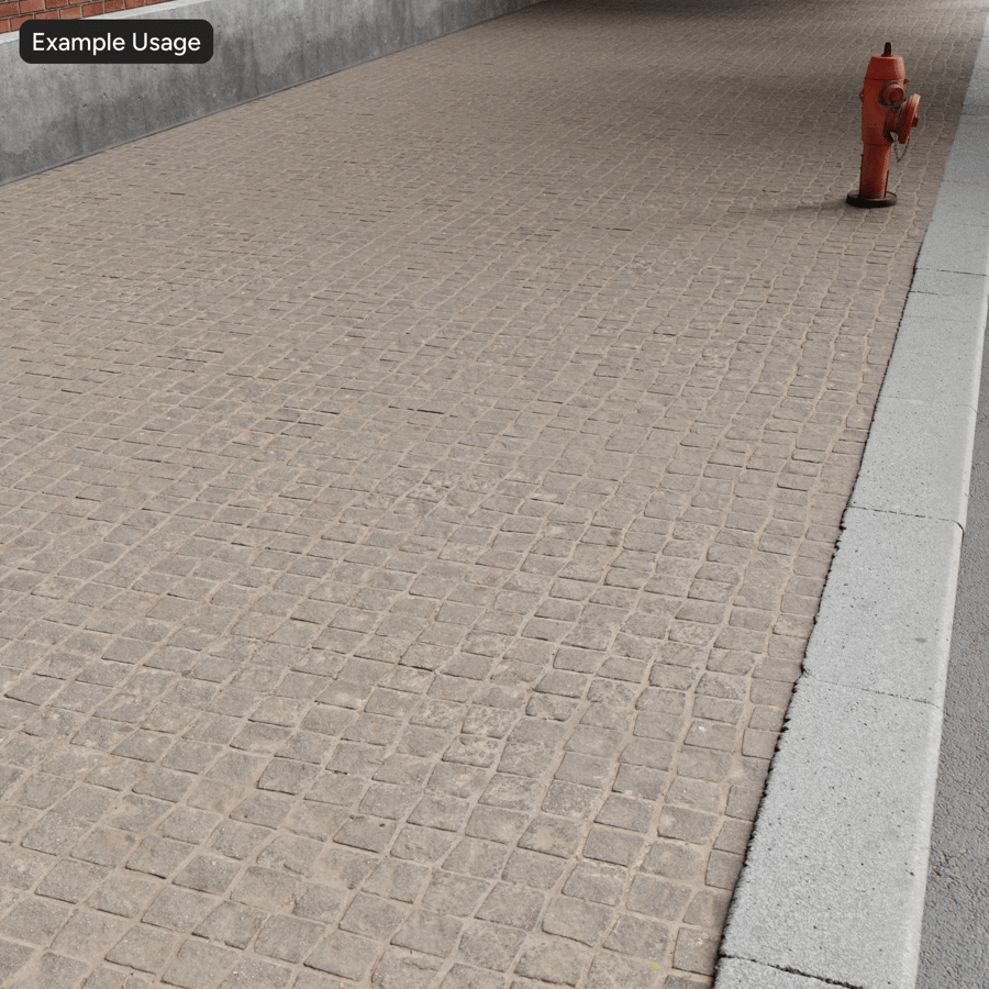 Worn Cobblestone Paver Texture