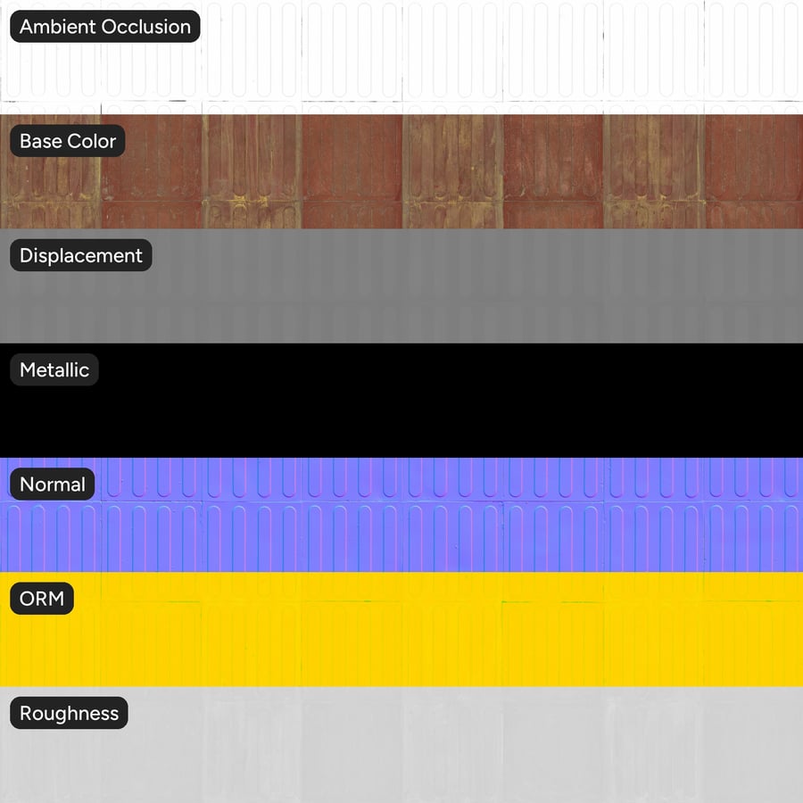 Textura de pavimentação de concreto para piso, listrada em vermelho e amarelo