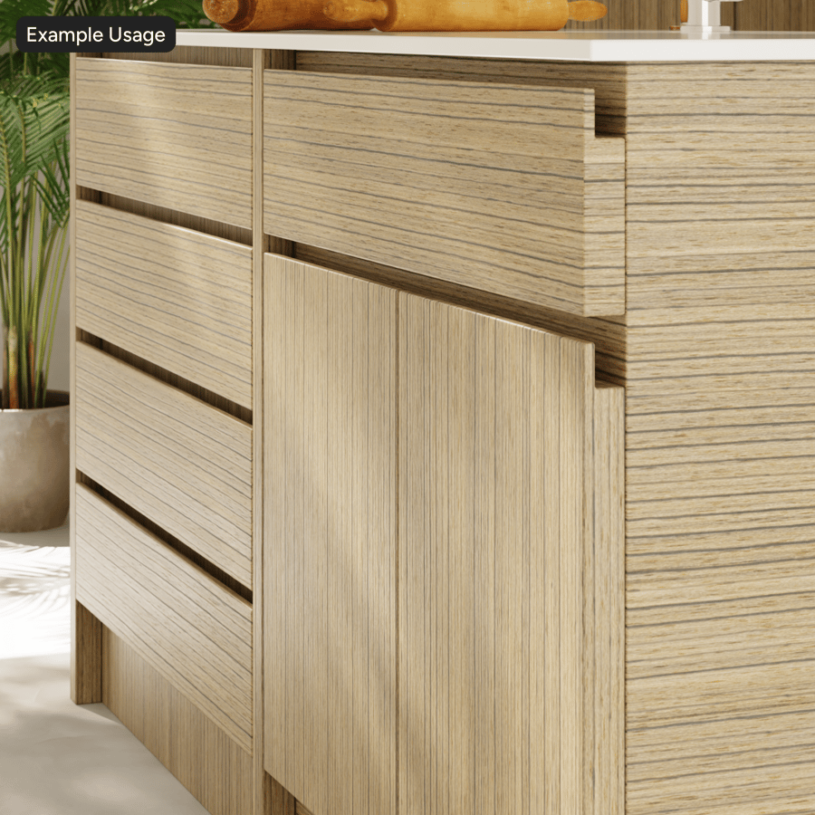 Slip Match Corduroy Wood Veneer Texture, Beige