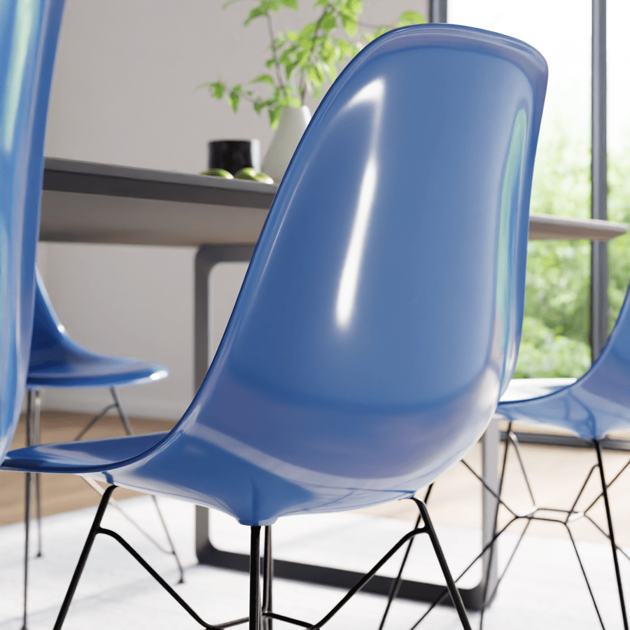 Textura em plástico ABS, azul