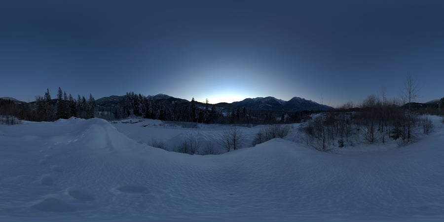 Hdr Outdoor Snow Mountains Blue Hour Clear 001