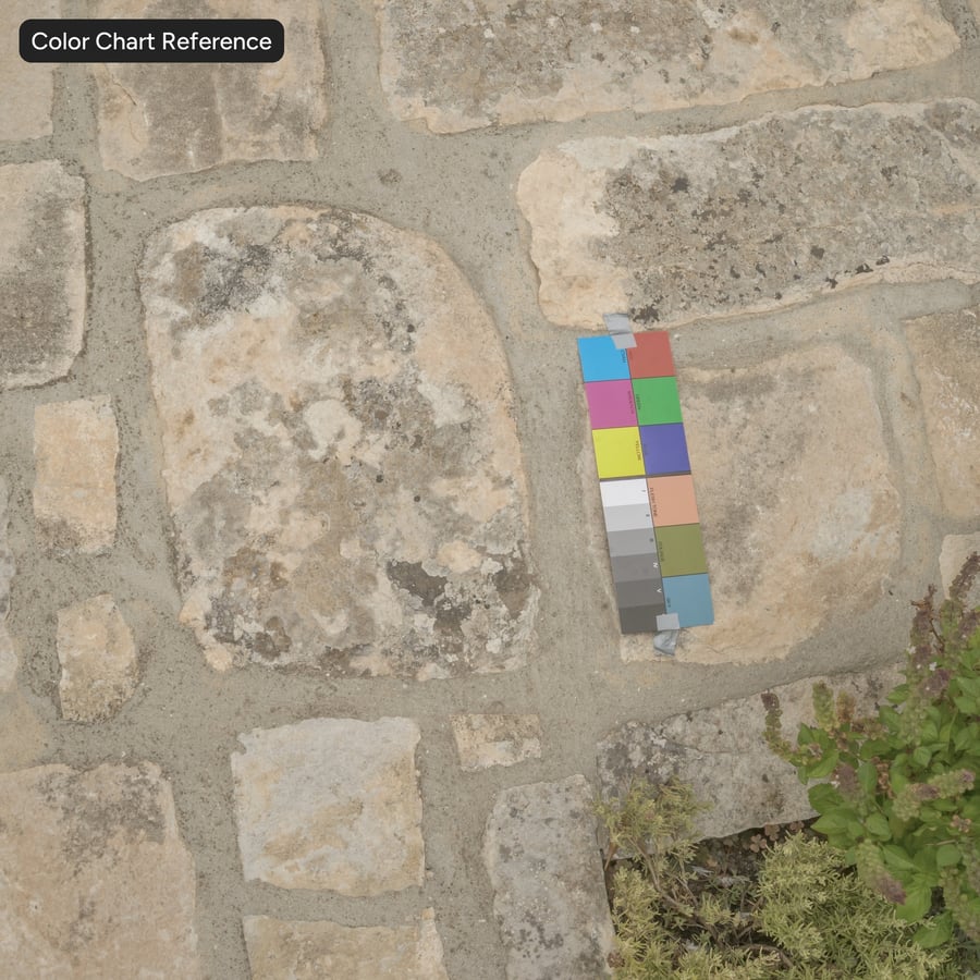 Worn Large Cobblestone Texture, Beige