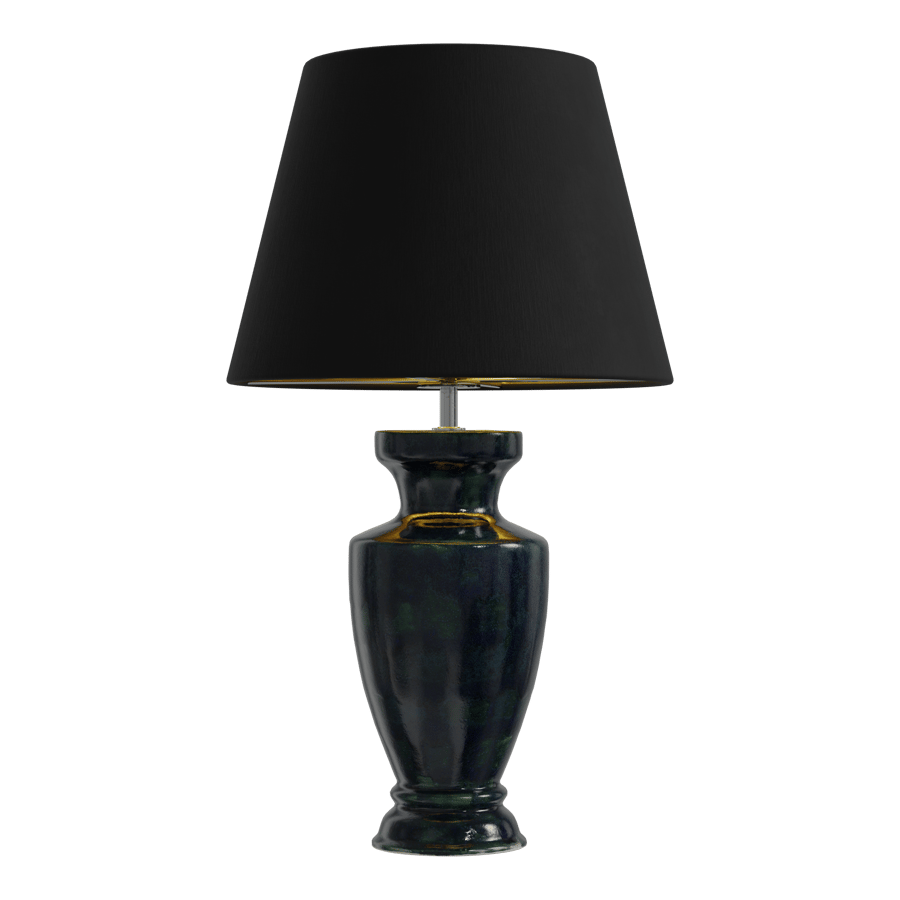 Eno Ceramic Arrius Granada Shade Lamp Model, Black