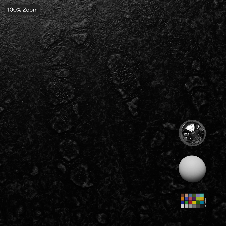 Crawling Glazed Ceramic Pottery Texture, Black