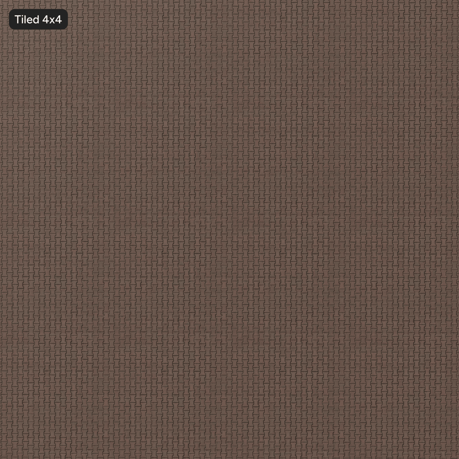 Interlocking Dumbell Paver Texture, Brown
