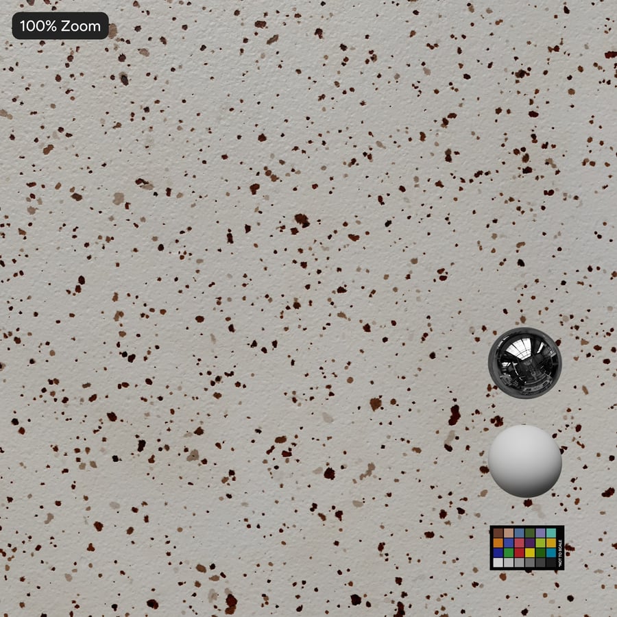 Terrazzo Glazed Ceramic Pottery Texture, White