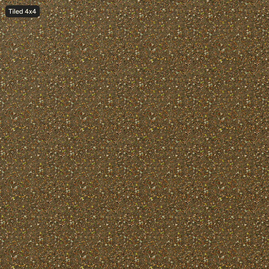 Scattered Autumn Leaves and Pine on Grass Texture