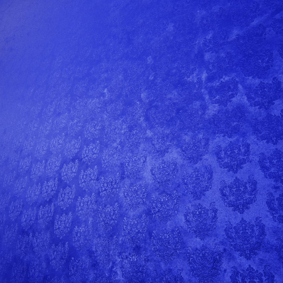 Textura em veludo damasco cobalto em relevo, azul