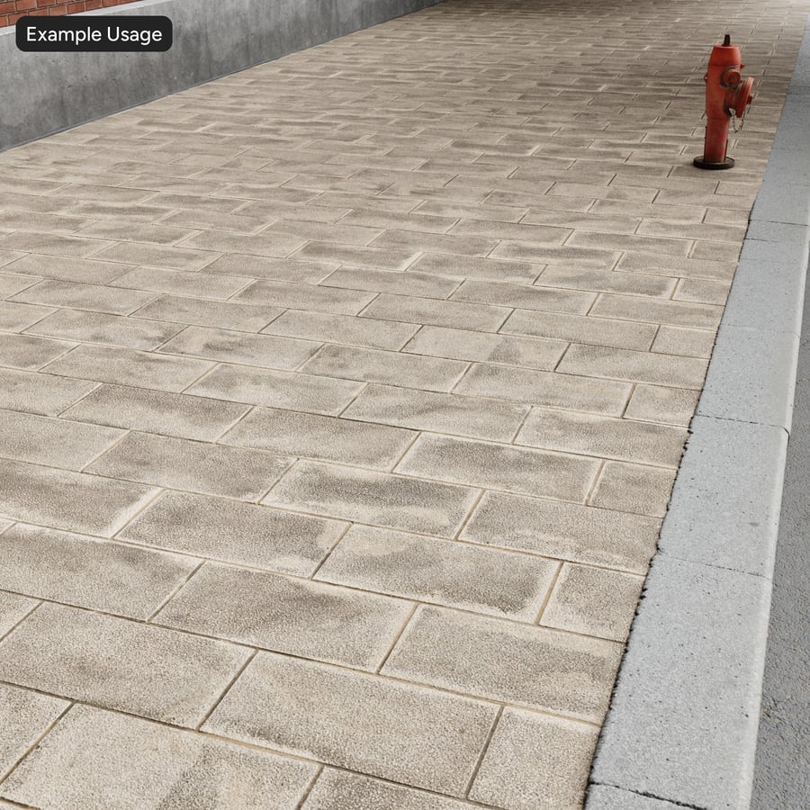 Pontosított piszkos betonblokk járda textúra