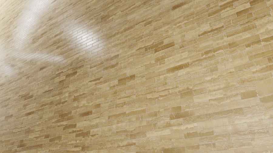 Textura de azulejo cerâmico mate retangular com desvio, amarelo dourado