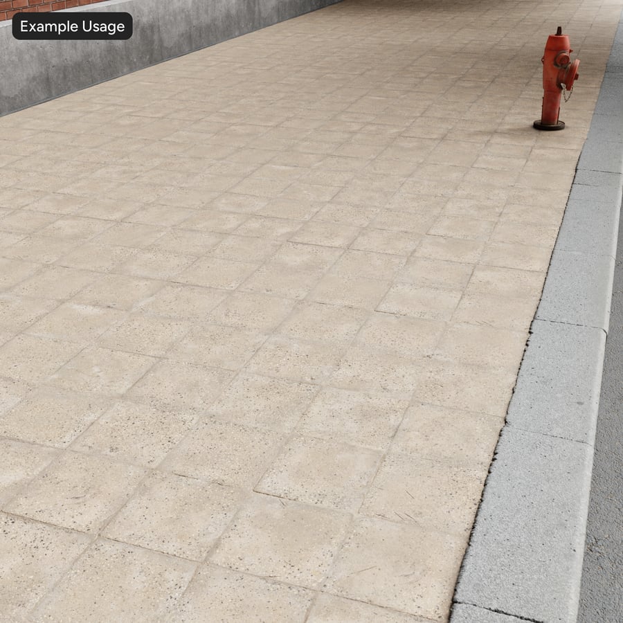 Pavimentazione in pietra quadrata con struttura in aggregato consumato