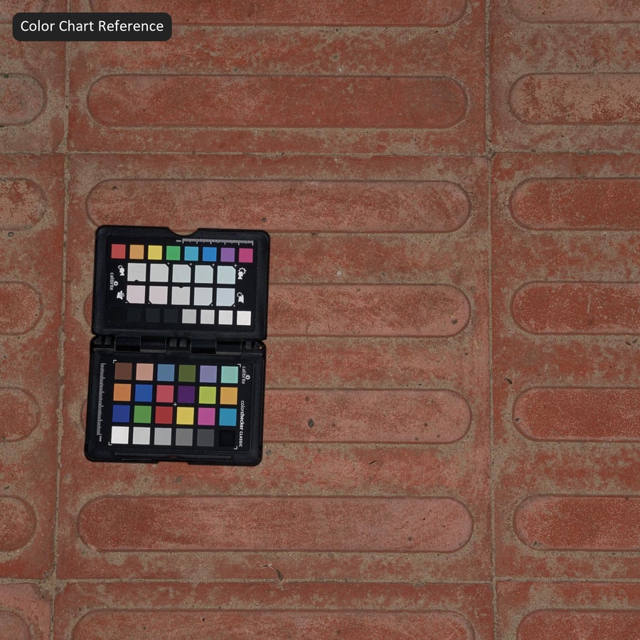 ウォーン・トレッド・コンクリート舗装材、レッド