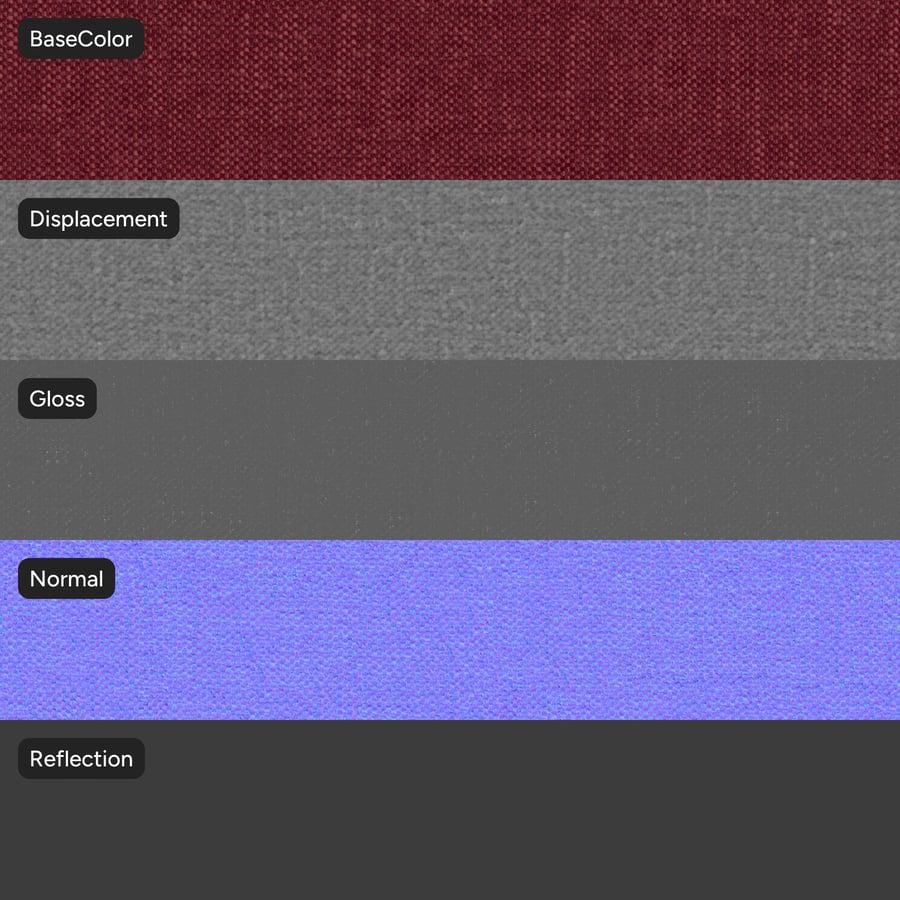 Tekstur Kain Pelapis Pelapis Chenille Polos, Merah