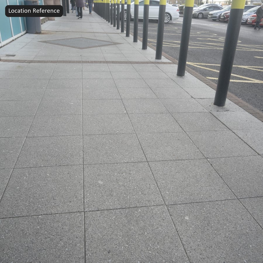 Square Exposed Aggregate Concrete Paver Texture, Grey
