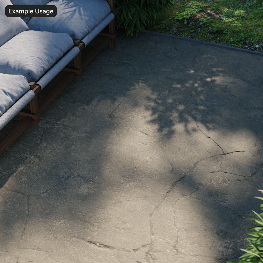 Textura de piso de concreto fosco rachado e sujo