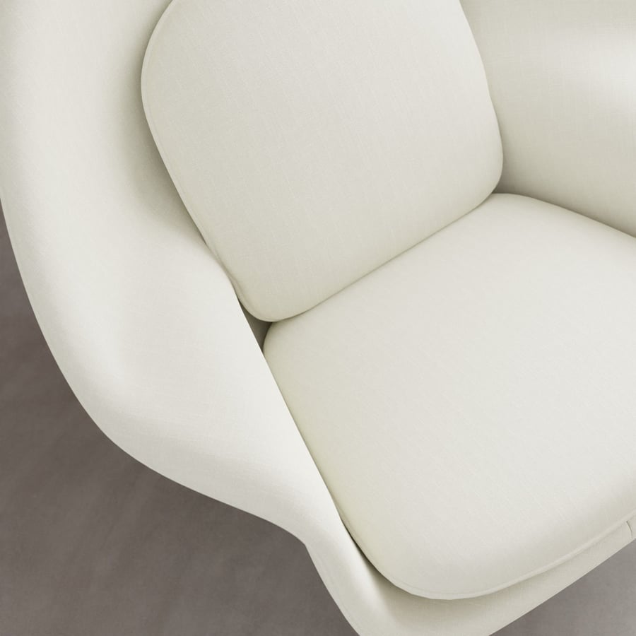 Tecido para estofamento liso com textura, branco