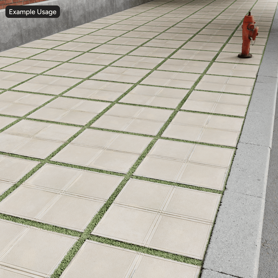 Grass Grid σε σκυρόδεμα Paver υφή