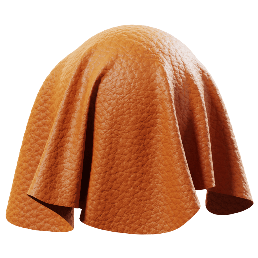 Cowhide Leather Fabric Texture, Orange