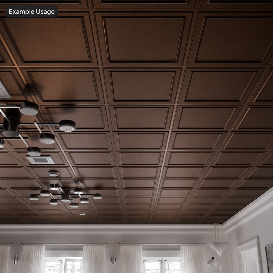 Geprägte, raue Deckenfliesenstruktur, Bronze