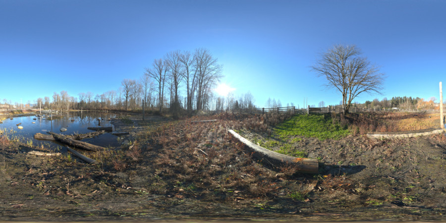 Hdr Outdoor Forest Trail Lake Winter Day Clear 001