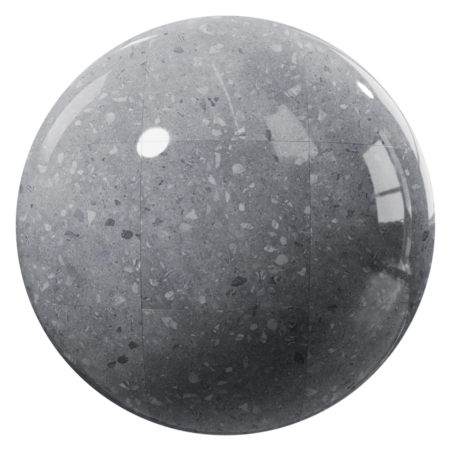 Polished Palladiana Terrazzo Tile Texture, Grey