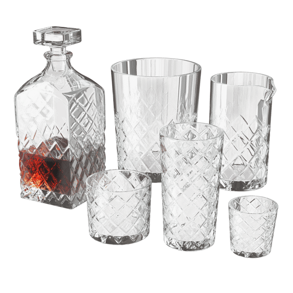 Conjunto de copos de uísque de cristal Modelo