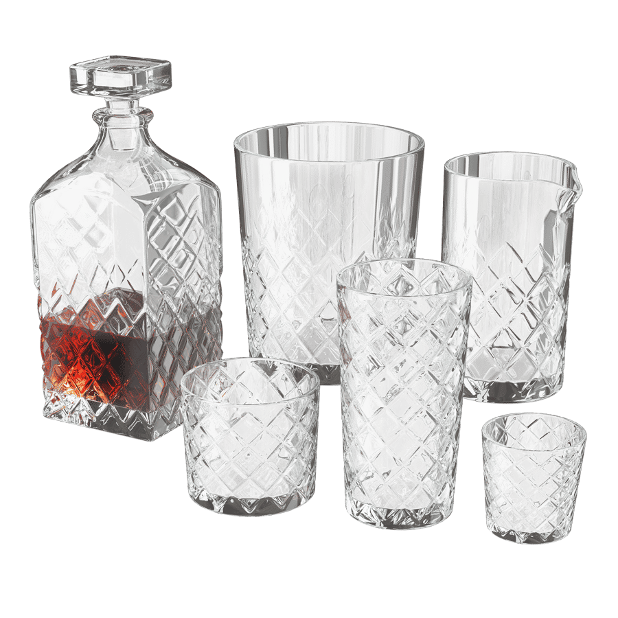 Crystal Whiskey Glasses Set Model