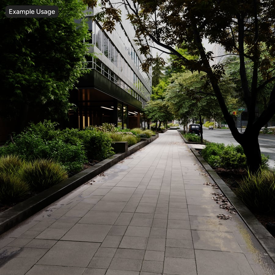 Alternating Offset Concrete Paver Texture, Neutral Grey