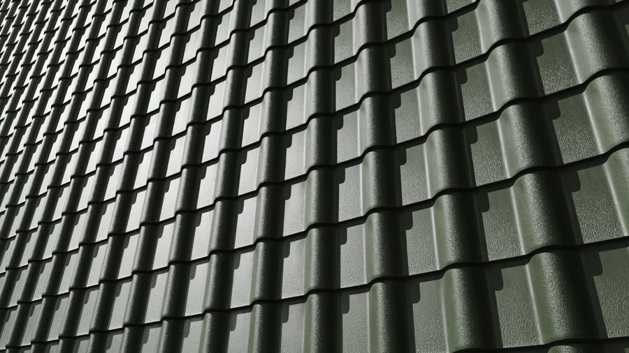 Steel Roof Tiles Texture, Green