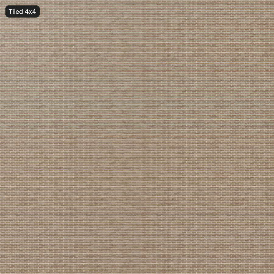 Grooved Running Bond Brick Wall Texture, Beige