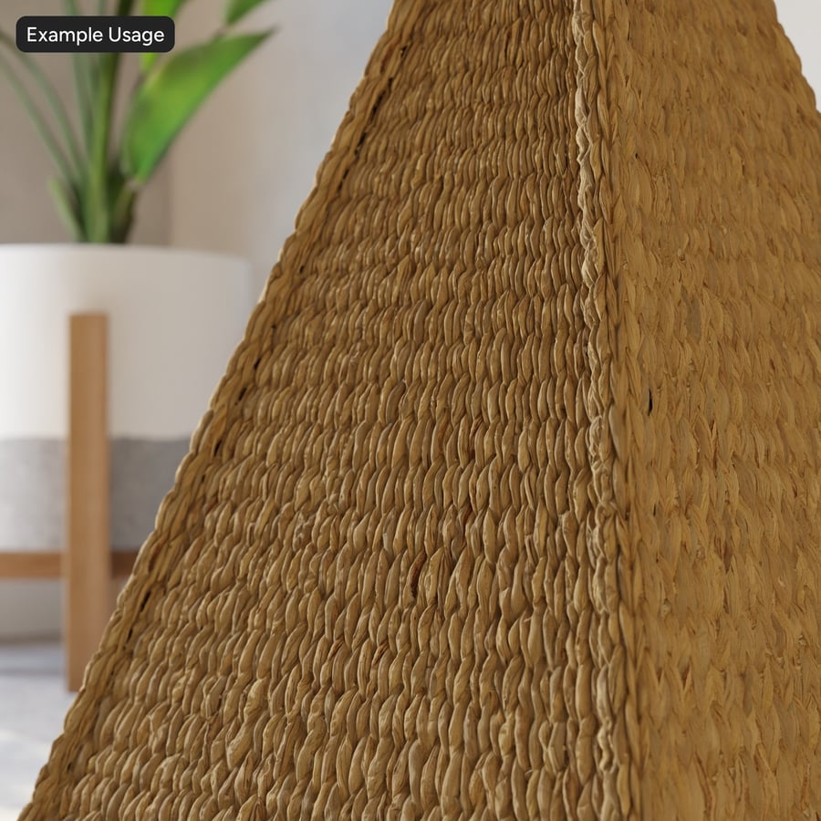 Woven Water Hyacinth Herringbone Matting Texture, Straw