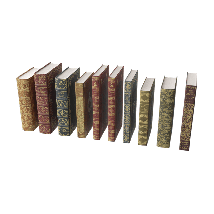 Ten Antique Book Models