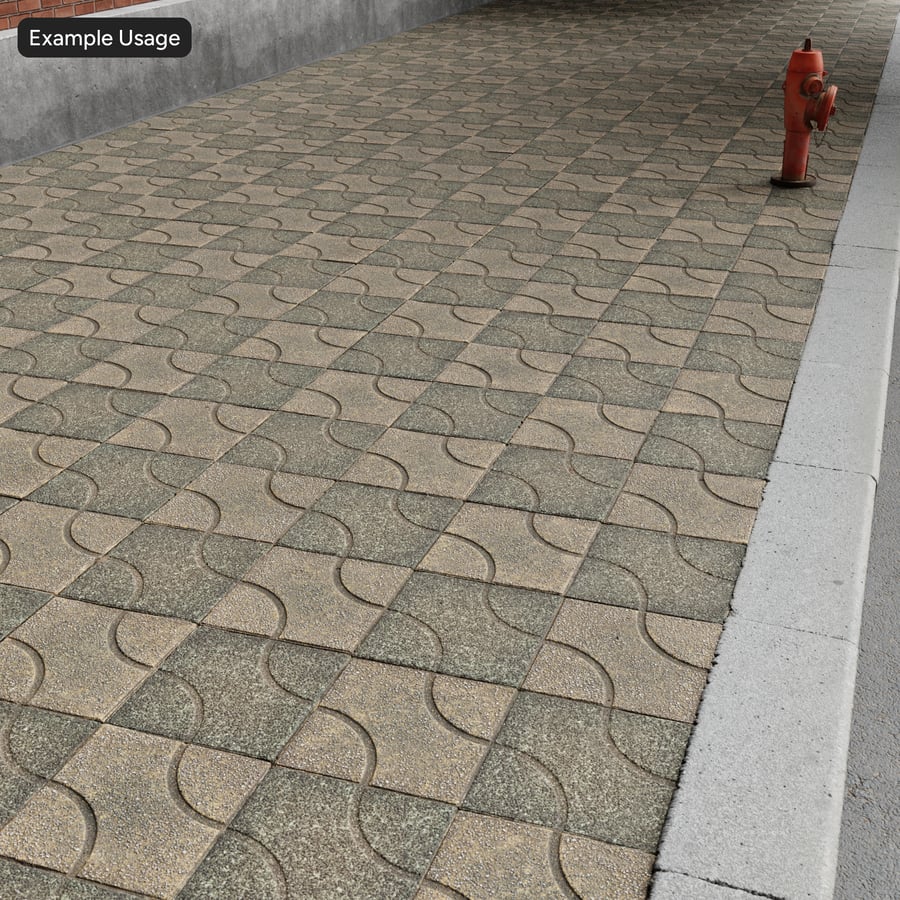 Granulats décoratifs Texture de pavé, damier