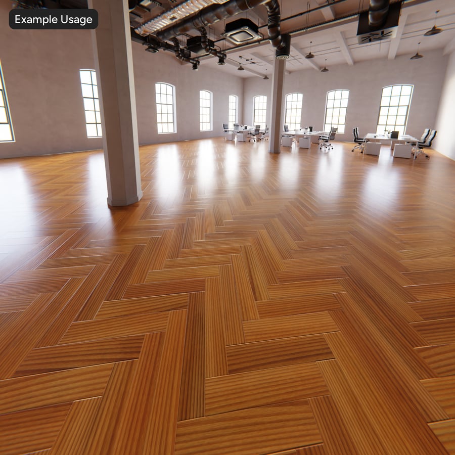 Visgraat Teak Houtstructuur, Tan