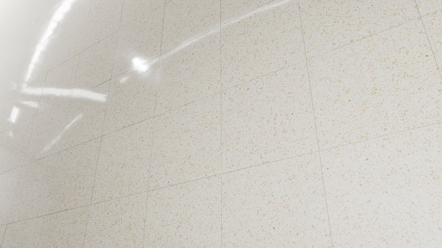 Square Polished Venetian Terrazzo Tile Texture, Beige