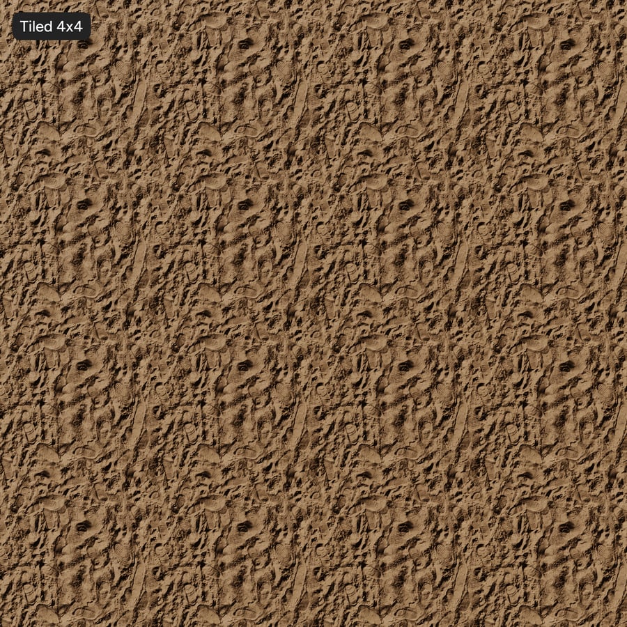 Footsteps on Sand Texture, Brown