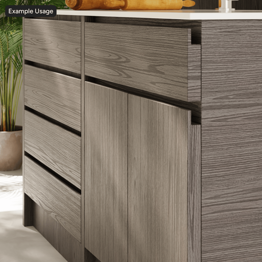 Textura de Lâmina de Madeira Oak Slip Match, Ébano Acinzentado