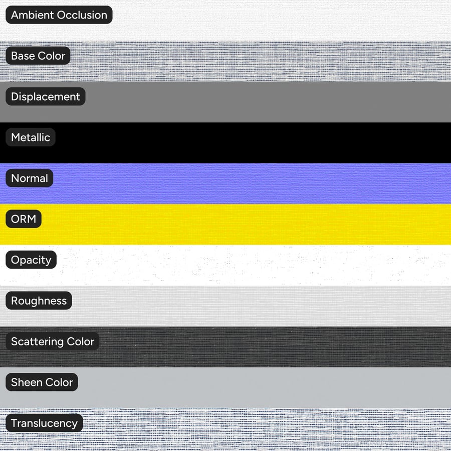 Slub Stripe Upholstery Fabric Texture, White