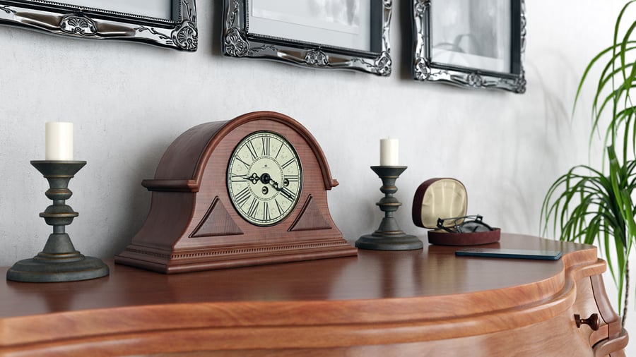 Wooden Antique Clock Model