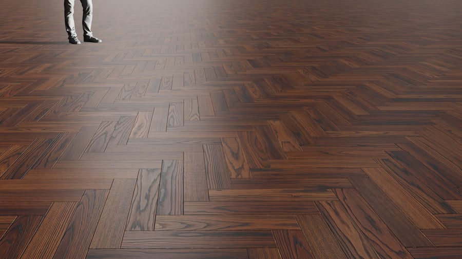Cognac Herringbone Pattern Oak Wood Flooring Texture