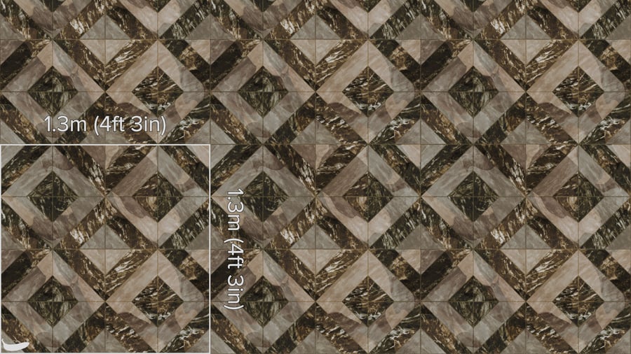 Square Patterned Glossy Tile Texture, Golden Brown
