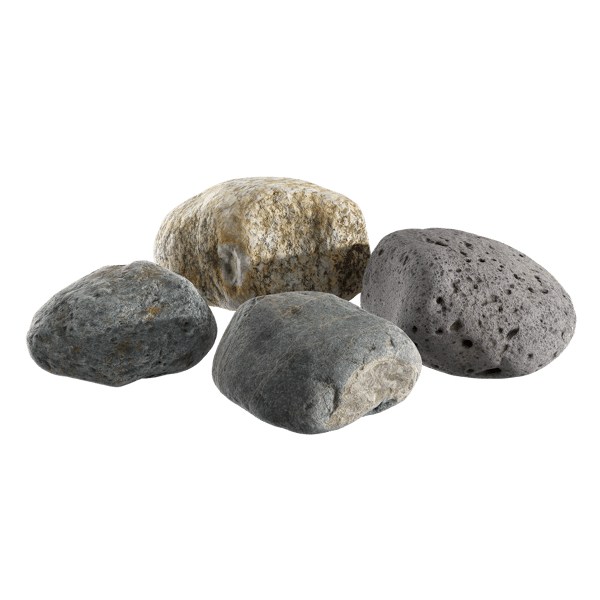 Smooth River Stone Models Collection