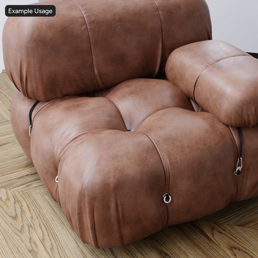 Wild Buffalo Saddle Leather Texture, Brown