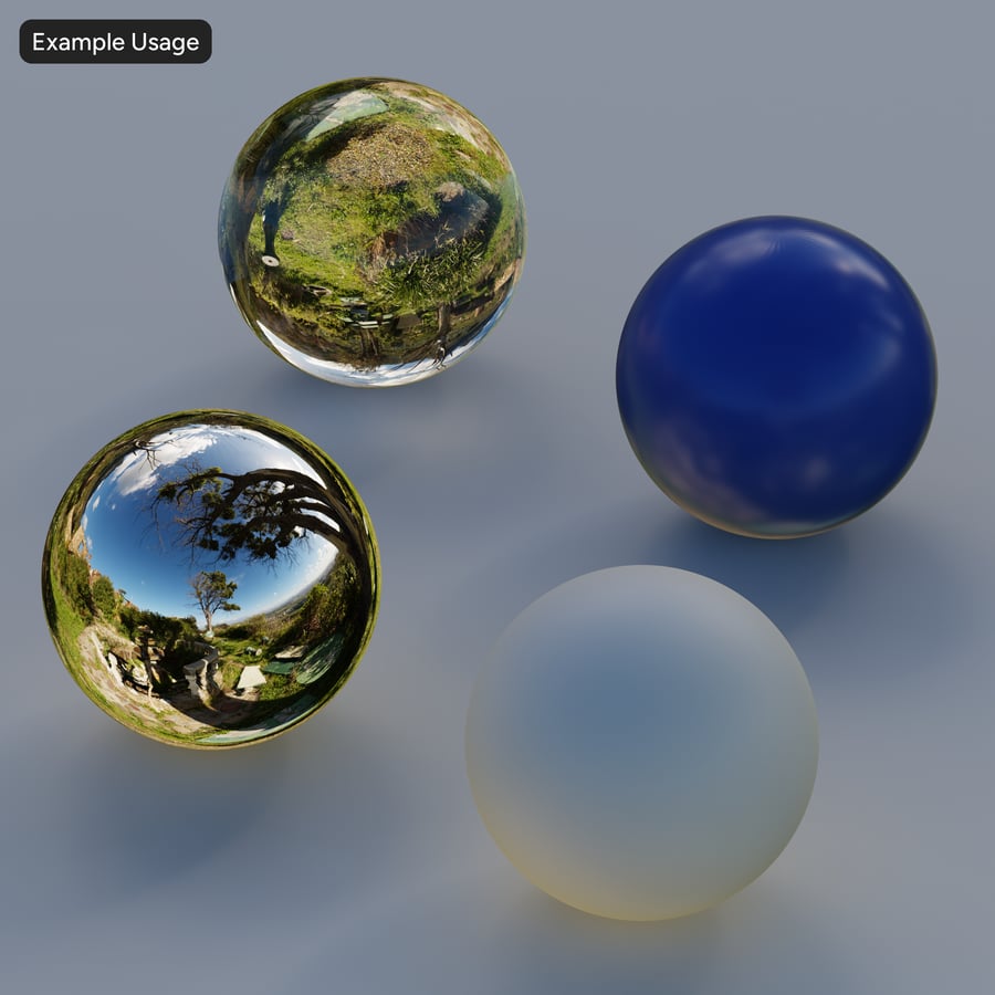 Overgroeide verlaten heuveltuin HDRI, zonnig