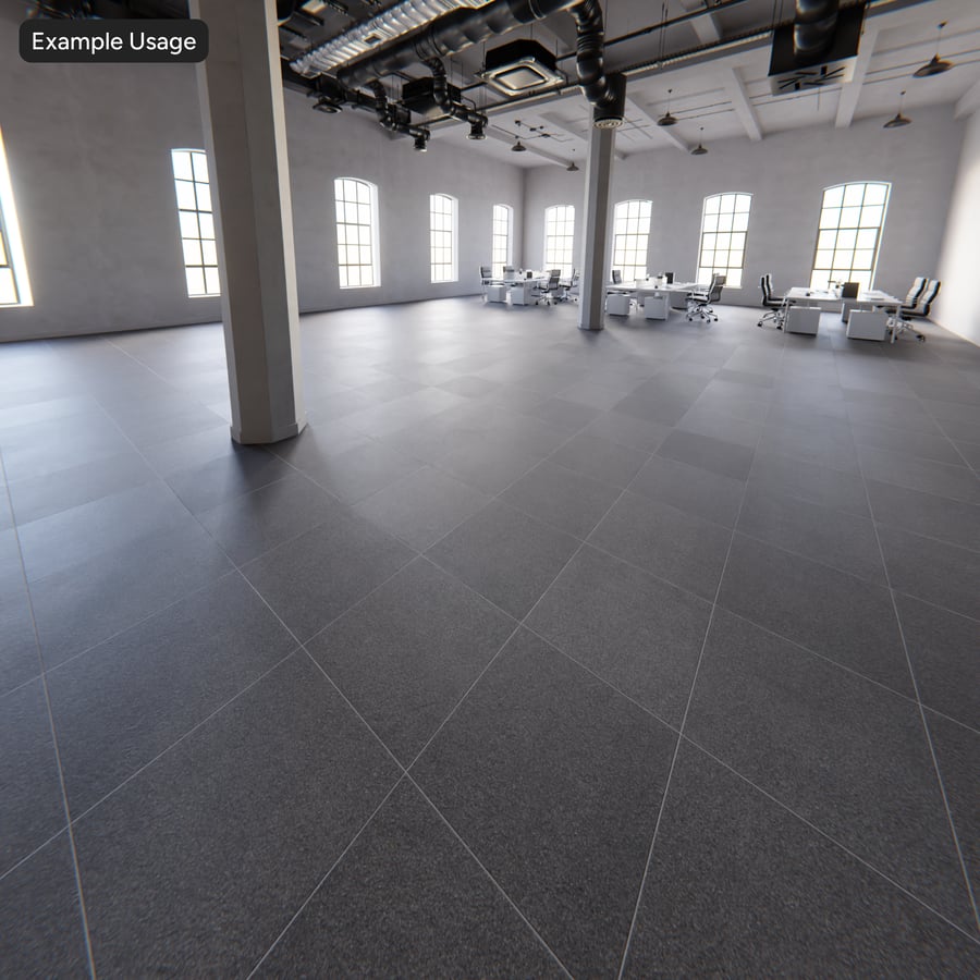 Square Granite Matte Tile Texture, Eclipse Grey