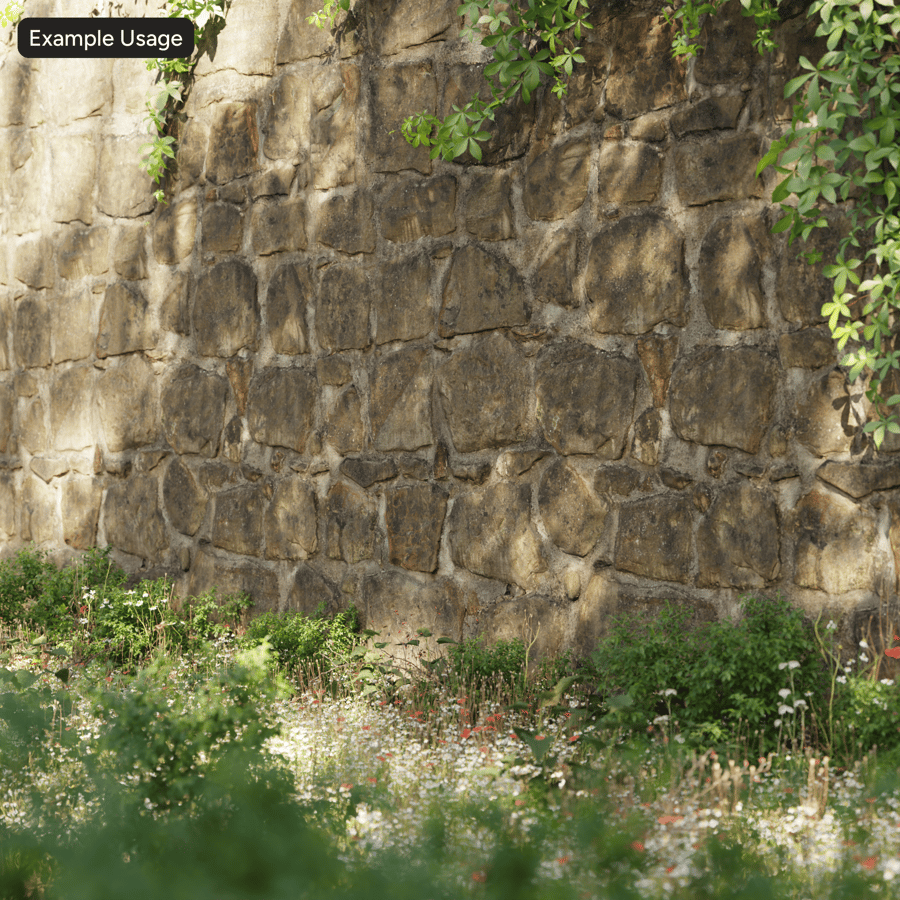 Textura de parede de pedra de entulho antiga