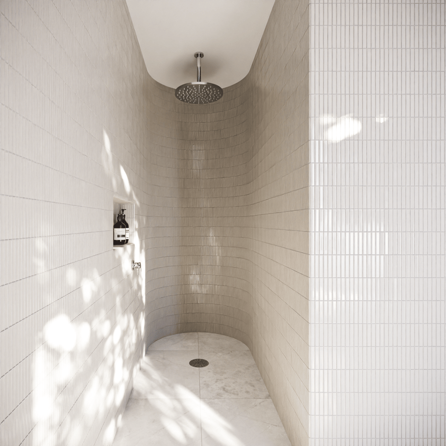 Textura de azulejo cerâmico brilhante Yubi, branco