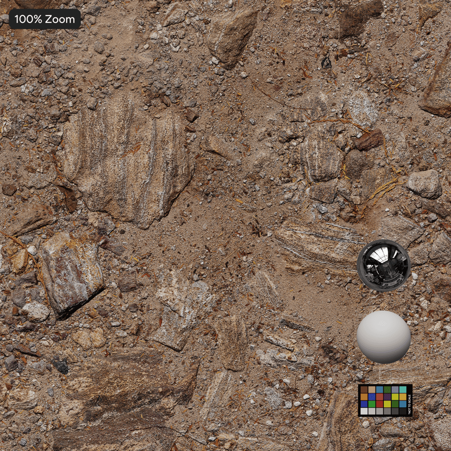 Mixed Rocks on Ground Texture