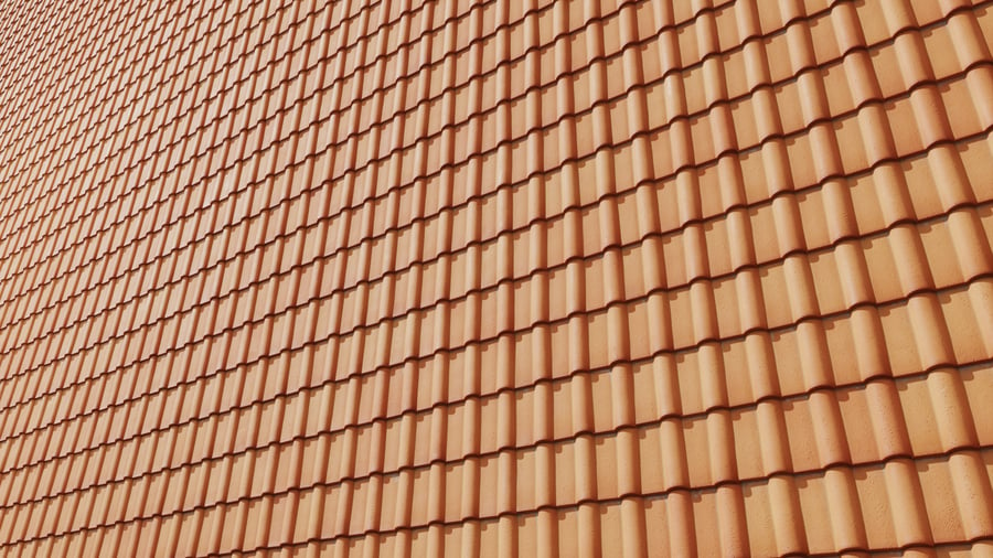 Swiss Terracotta Roof Tiles Texture, Orange